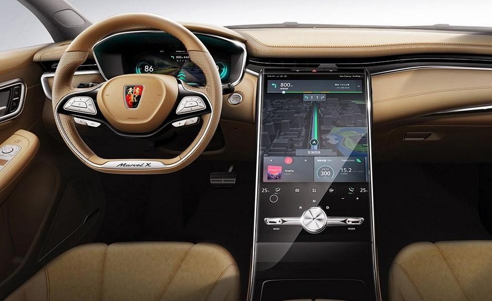 Экран больше, чем у Tesla: Roewe показала салон кроссовера Marvel X - «Roewe»