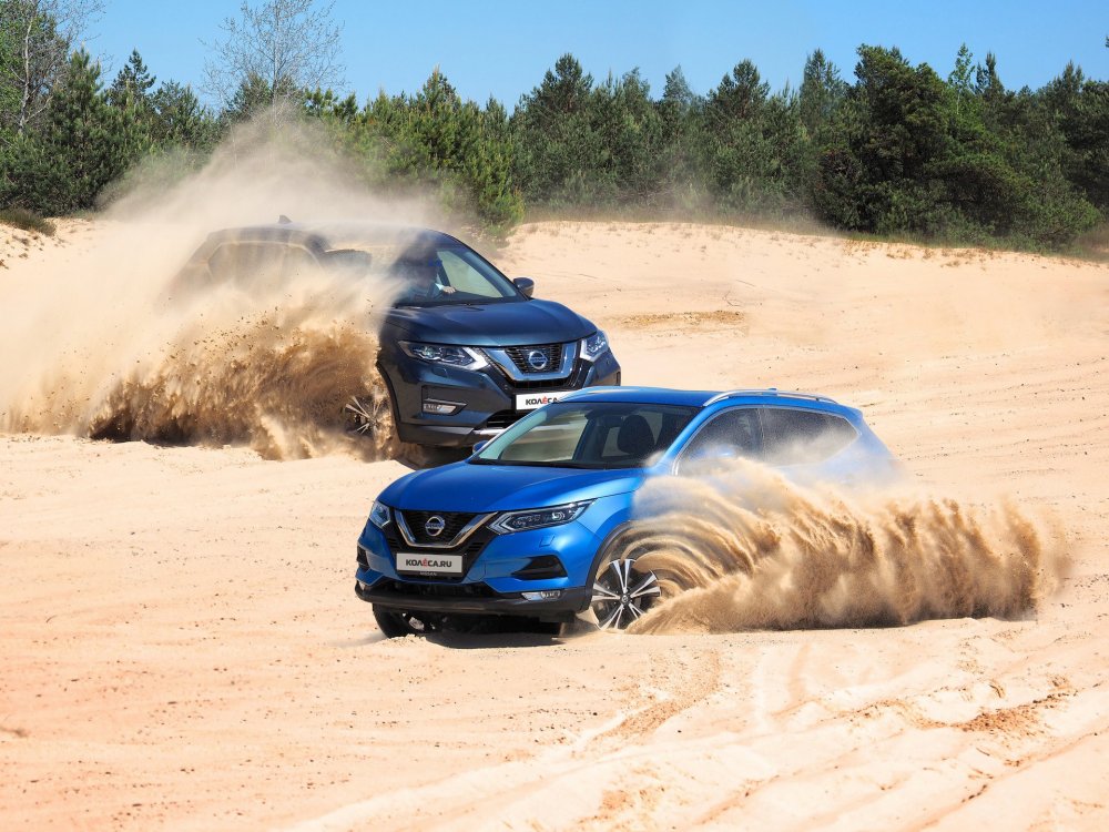 Дерби на выезде: сравнительный тест Nissan Qashqai и X-Trail на дорогах Литвы - «Тест-драйв»