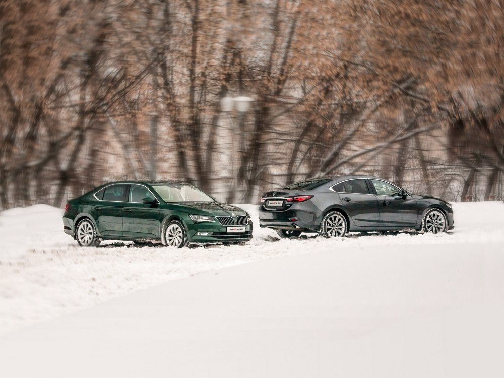 Движение сверх: обновлённая Mazda6 против Skoda Superb - «Тест-драйв»