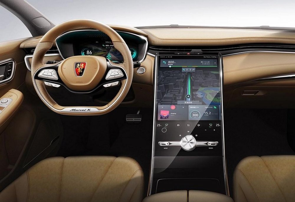 Экран больше, чем у Tesla: Roewe показала салон кроссовера Marvel X - «Roewe»