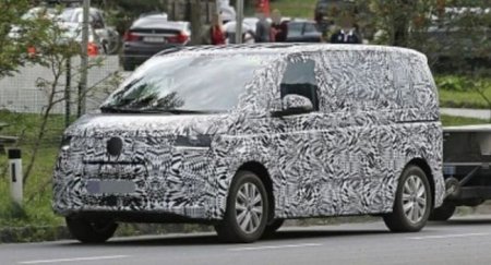 Volkswagen Transporter T7 попал на шпионское видео во время тестов - «Новостной Автоблогер»