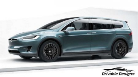 Дизайнеры представили Tesla Model X в виде минивэна - «Новостной Автоблогер»