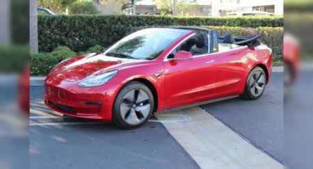 Электрокар Tesla Model 3 превратили в кабриолет - «Новостной Автоблогер»