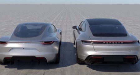 Битва титанов. В сети сравнили электрокары Porsche Taycan и Tesla Roadster - «Новостной Автоблогер»