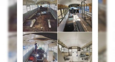 Семья из США построила дом на колесах из старого автобуса, потратив 12 тысяч долларов - «Новостной Автоблогер»
