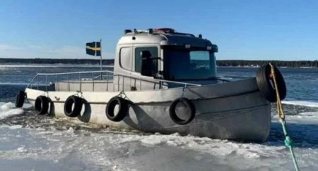 Шведы сделали буксирный катер из тягача Scania - «Новостной Автоблогер»