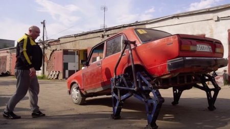 Классический ВАЗ-2107 видеоблогеры превратили в шагоход - «Новостной Автоблогер»