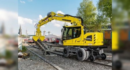 Liebherr представил экскаватор для рельс и асфальта - «Новостной Автоблогер»