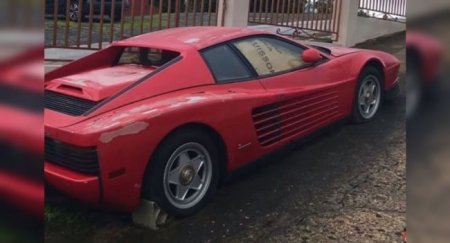 Забытый на улице 17 лет назад Ferrari Testarossa решили выставить на продажу - «Новостной Автоблогер»