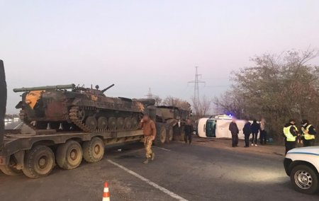 На Одесчине бус попал в ДТП с военным тягачом - «ДТП»